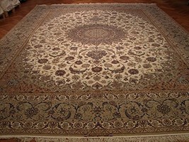 Persian 12x16 Top Quality Isfahan Signed Rug Wool&amp;Silk - £19,580.57 GBP