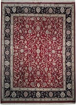 New Handmade 9x12 Rug Deep Red &amp; Black - £874.67 GBP