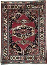 Geometric Pakistani &amp; Afghan Weavers Hand Woven Rug 6x7 ft Fine Oriental Rug - £718.87 GBP