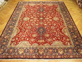 Vivid Red 14x10 New Jaipur Traditional Hand Knotted Rug - £1,740.08 GBP