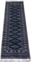 Jaldar Pattern Handmade 8&#39; Quality Green Bokhara Runner [Kitchen] - $277.54