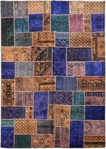 7&#39; X 10&#39; Antique Persian Patchwork Carpet Lowest Price Clearance Rug Sale - £575.85 GBP
