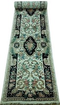 NEW 14&#39; Runner Art Silk Aubusson European Design Rug IVORY [Kitchen] - £474.80 GBP