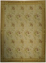 9&#39; x 12&#39; Double Knot Needlepoint Flat Weave Formal Rug - £884.56 GBP