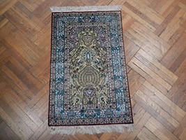 Carved Silk Pile Handmade 3x4 Fine Rug Royal Design - $705.60