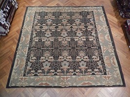 An item in the Home & Garden category: Dark Chocolate Brown 10x10 Square Oushak Rug HANDMADE
