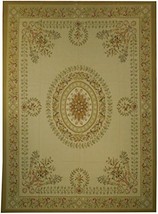 Open field Formal 9&#39; x 12&#39; Aubusson HAND WOVEN Area Rug - £970.12 GBP