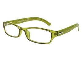 GL22139 Mia +1.0 Green Unisex Reading Glasses Goodlookers Leather Arms - £12.41 GBP