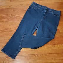 Talbots Jeans Cropped Curvy at Waist Denim Dark Blue Curvy Size 16/33 - £13.15 GBP