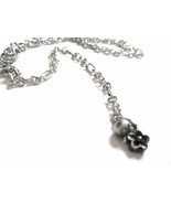Adjustable Silver Belly Chain Waist Chain with Flower Charm Dangle - £15.84 GBP