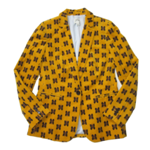 NWT J.Crew Parke Blazer in Yellow Navy Butterfly Corduroy Cotton Jacket 4 - £108.98 GBP