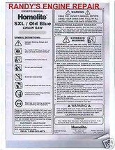 Owners Operators Manual Homelite Super Xl Auto Sxlao - £5.49 GBP