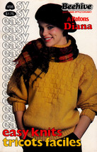 Easy Knits Beehive Patons 458 Sweaters Cardigans Easy Lacy Dolman Slipovers - £3.93 GBP