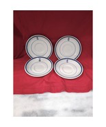 US Navy Fouled Anchor Caribe Saucers, Set Of 4, Vintage China, 6.25&quot; Dia... - $31.68