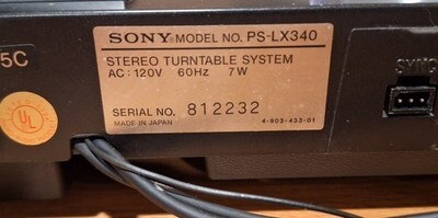 ⏺️ Vintage Sony PS-LX340 Turntable Record Player for Stereo System *Read desc. Item image 4