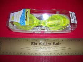 Sport Gift Swim Goggles Adult Clear Water Eyewear Deluxe Yellow Eye Vision Case - £7.41 GBP