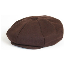 Mens Fashion Classic Flannel Wool Apple Cap Hat by Bruno Capelo ME901 Brown image 5