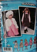 Sewing Pattern 2828 Girl&#39;s Dresses with Short Jacket or Shrug sz 3,4,5,6,7,8 - £5.58 GBP