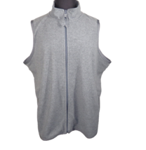 Woman Within Gray Lightweight Fleece Vest Full Zip, Pockets, Plus Size 2... - $14.99