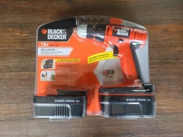 Black &amp; Decker CDC1800 18V Cordless Drill 2x Battery Batteries OEM CDC18... - £67.40 GBP