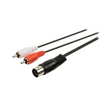Valueline 1m 5 Pin Din Male to 2x RCA Male Din Audio Adapter Cable - Black  - $14.00