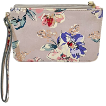 Nicole by Nicole Miller Faux Leather Floral Lavender Cosmetic Bag 7.5 x 5 inches - £13.04 GBP