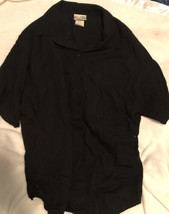 Vintage Rayon Women’s Shirt Black 24W - $14.84