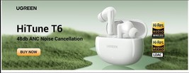 UGREEN Wireless Earbuds TWS Active Noise Cancelling, Bluetooth 5.2 Earphones, AN - £40.33 GBP