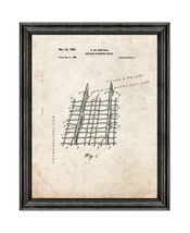 Separable Fastening Device Patent Print Old Look with Black Wood Frame - £19.55 GBP+