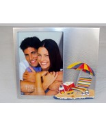 4&quot; X 6&quot; Beach Theme 3D Desktop Photo Frame ~ Brushed Metal Bezel ~ FR-745 - £7.77 GBP