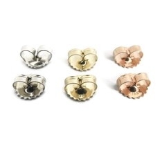Large Tension Earring Push Backs Butterfly 14K White, Yellow, Rose Gold,... - £47.50 GBP