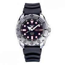 Montre analogique homme Seiko 5 Sports SRP601J1 en acier inoxydable rouge... - £276.30 GBP