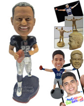 Personalized Bobblehead Cool Dude Football Player Running With The Ball In Hand  - £72.72 GBP