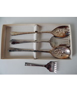 Sheffield England SilverPlate Antique serving spoons LOT of 4   New - $19.65 CAD