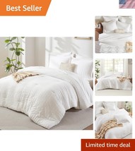Luxury King Size 7-Piece Seersucker Comforter Set - All-Season Soft Bedding - $74.99