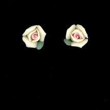 1928 Jewelry Company Porcelain Flower Stud Earrings [Jewelry] - $12.87