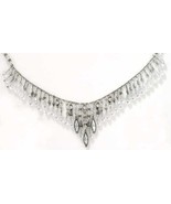 2028 by 1928 Jewelry Silver toned Rhinestone Crystal Beaded Drape Necklace - £81.77 GBP