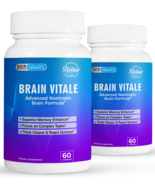 2 Pack Brain Vitale, advanced nootropic brain formula-60 Capsules x2 - £56.31 GBP