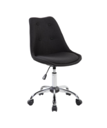 Armless Task Chair with Buttons. Color: Black - £88.25 GBP