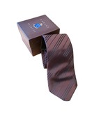 NEW in Box Robert Talbott Best Of Class 100% Silk Brown Black Stripe Mad... - $33.66