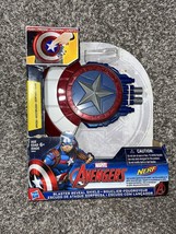 NERF Marvel Avengers Blaster Reveal Shield Dart Gun Captain America missing dart - £31.65 GBP