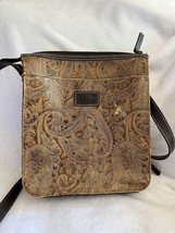 Relic Paisley Embossed Faux Leather Lined Crossbody Bag COOL LOOK TO IT - $20.56