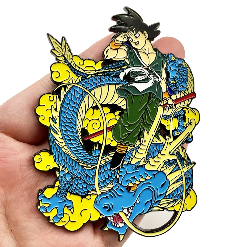 Dragon Ball Wukong and Shenlong Anime Metal Badge Lapel Pins for Backpacks - £13.82 GBP