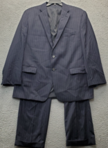 Lauren Ralph Lauren 2 Piece Suit Men 38/30 Multi Pinstriped Total Comfor... - $49.39