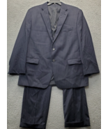 Lauren Ralph Lauren 2 Piece Suit Men 38/30 Multi Pinstriped Total Comfor... - $49.39