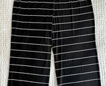 Susan Graver Black and White Striped Knit Pull on Pants Size 2XP - $18.99