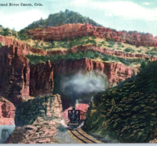 Palisades Grand River Canyon Colorado Railroad Train Locomotive Postcard... - £10.01 GBP