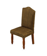 Dollhouse Dining Chair 18342 Reutter Brown Stripe Upholstered Miniature new 2015 - $14.50