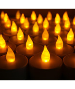 60 X Flicking AMBER Mood Color Flameless Led Lights Candle Tea Light Can... - £43.24 GBP