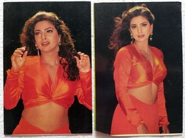 Bollywood India Actor Juhi Chawla 2 Post card Postcard Set Lot India Star - £23.59 GBP